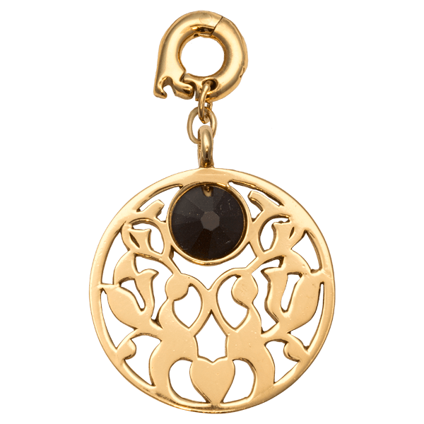 Nikki Lissoni Vintage Flower Charm - D1118GL-Ogham Jewellery