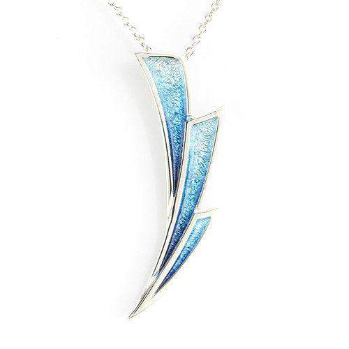 Ortak Enamel and Silver Ignite Pendant EP353-Ogham Jewellery