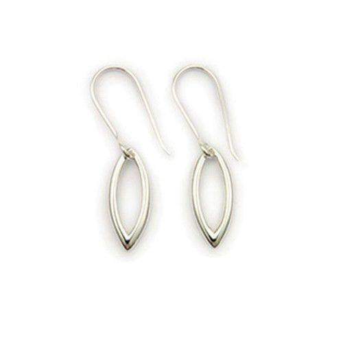 Ortak Leaf Design Silver Earrings E1465-Ogham Jewellery