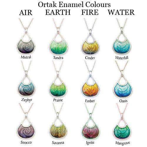 Ortak Ripples Sterling Silver &amp; Enamel Bangle - EBG39-Ogham Jewellery