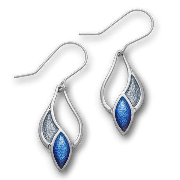 Ortak Silver And Enamel Earrings - EE346-Ogham Jewellery