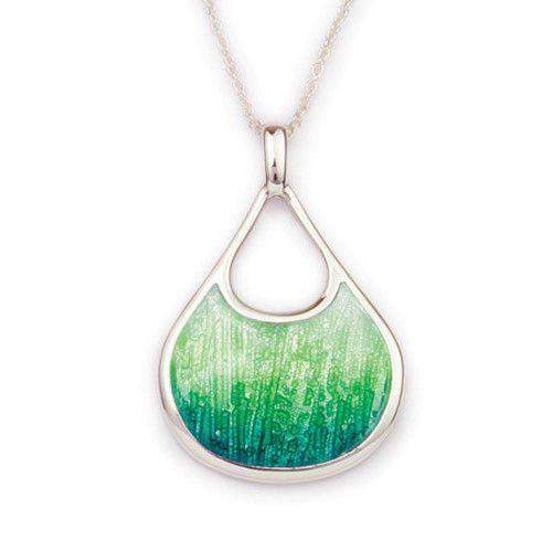 Ortak Silver And Enamel Earth Pendant (3 Colour Options) - EP294-Ogham Jewellery