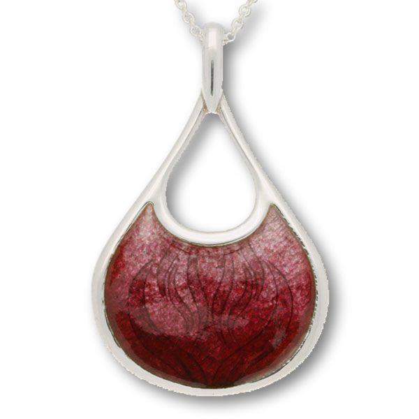 Ortak Silver And Enamel Fire Pendant (3 Colour Options) - EP293-Ogham Jewellery