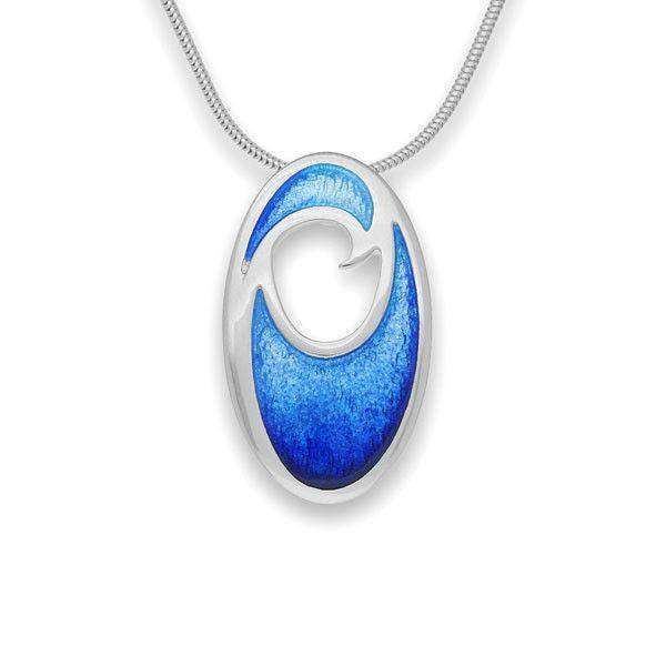 Ortak Silver And Enamel Pendant EP240-Ogham Jewellery