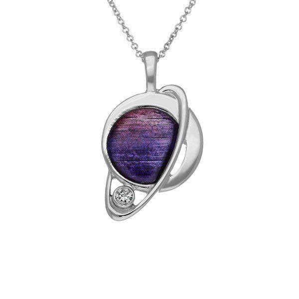 Ortak Silver And Enamel Pendant ''Orbit''-ECP9-Ogham Jewellery
