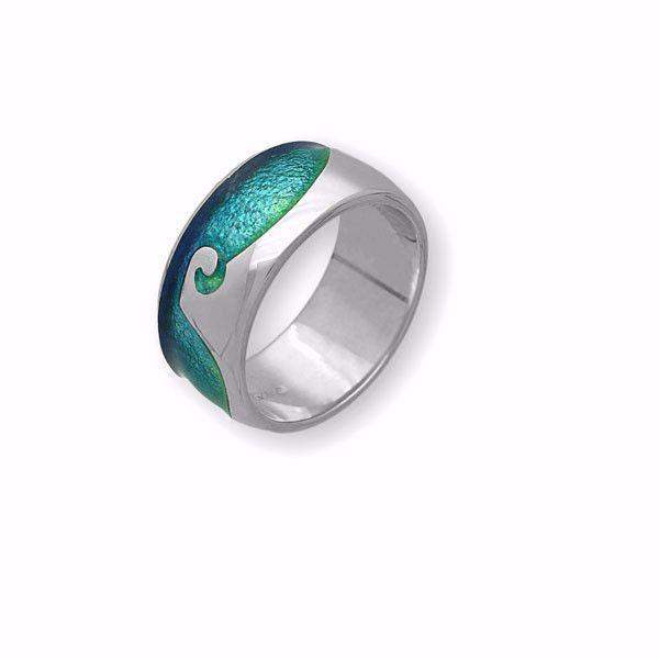 Ortak Silver and Enamel Ring ER112-Ogham Jewellery