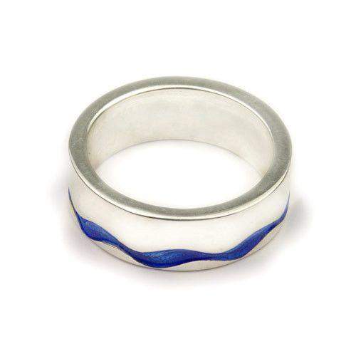 Ortak Silver and Enamel Ring ER90-Ogham Jewellery