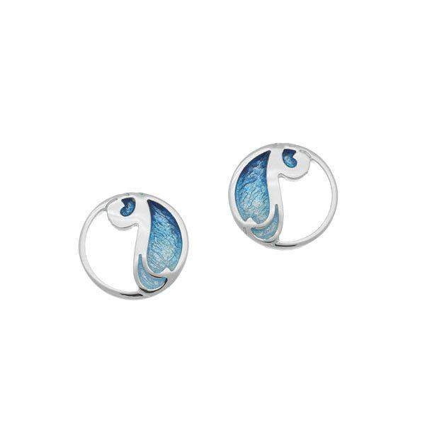 Ortak Silver and Enamel Stud Earrings EE396-Ogham Jewellery
