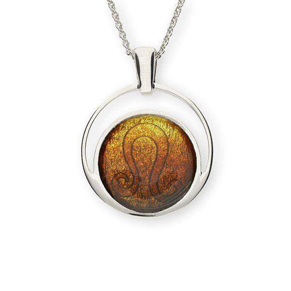 Ortak Silver And Enamel Zodiac (Leo) Pendant -EP325-Ogham Jewellery