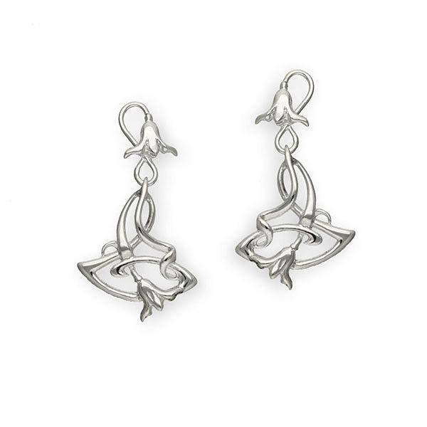 Ortak Silver Art Nouveau Drop Earrings - E243-Ogham Jewellery