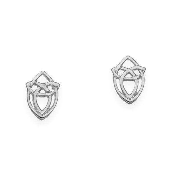 Ortak Silver Celtic Knot Stud Earrings- E1632-Ogham Jewellery