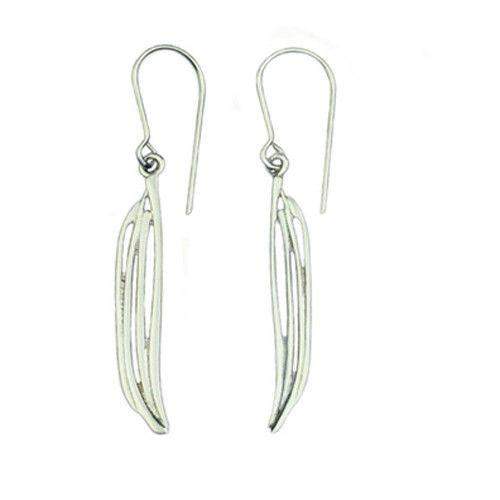 Ortak Silver Drop Earrings - Twiggy E1714-Ogham Jewellery
