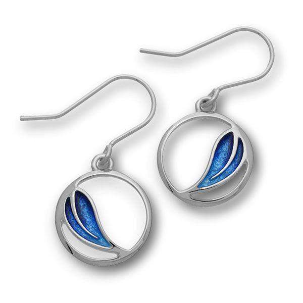 Ortak Silver & Enamel Drop Earrings -EE352-Ogham Jewellery