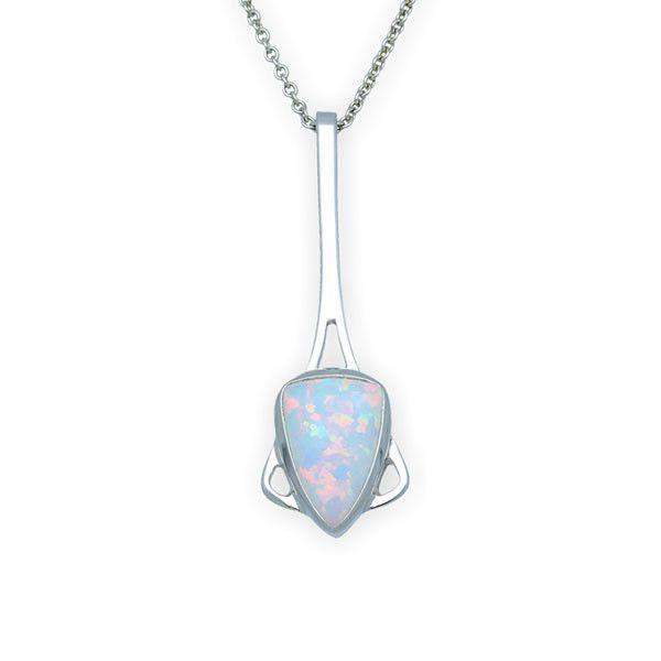 Ortak Silver & Opal Pendant - SP284-Ogham Jewellery