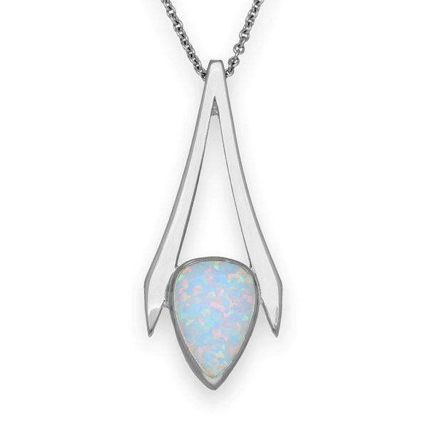Ortak Silver & Opal Pendant - SP285-Ogham Jewellery