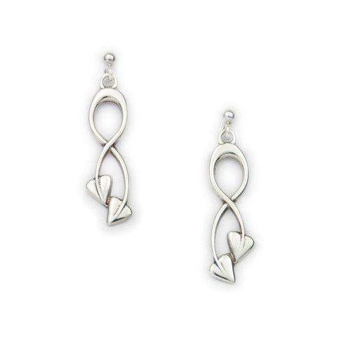 Ortak Sterling Silver Drop Earrings - E1603-Ogham Jewellery