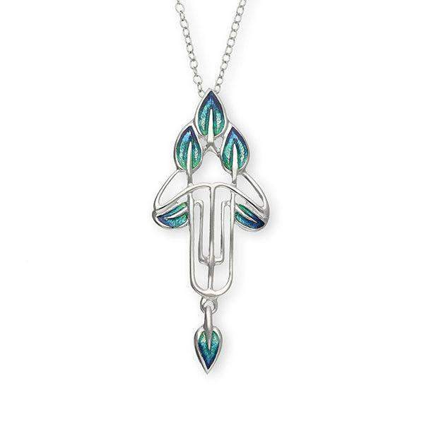 Ortak Sterling Silver &amp; Enamel Mackintosh Pendant - EP48-Ogham Jewellery