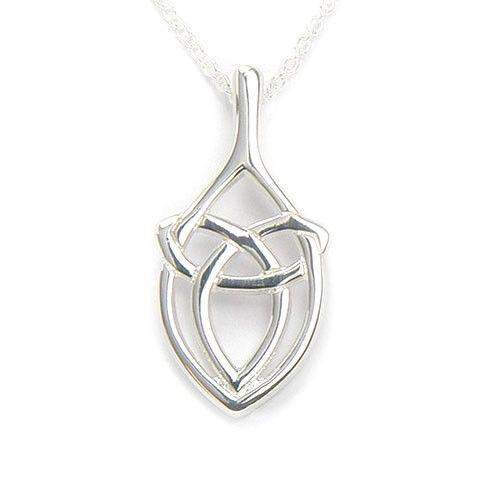 Ortak Sterling Silver or Gold Celtic Knot Pendant-P976-Ogham Jewellery
