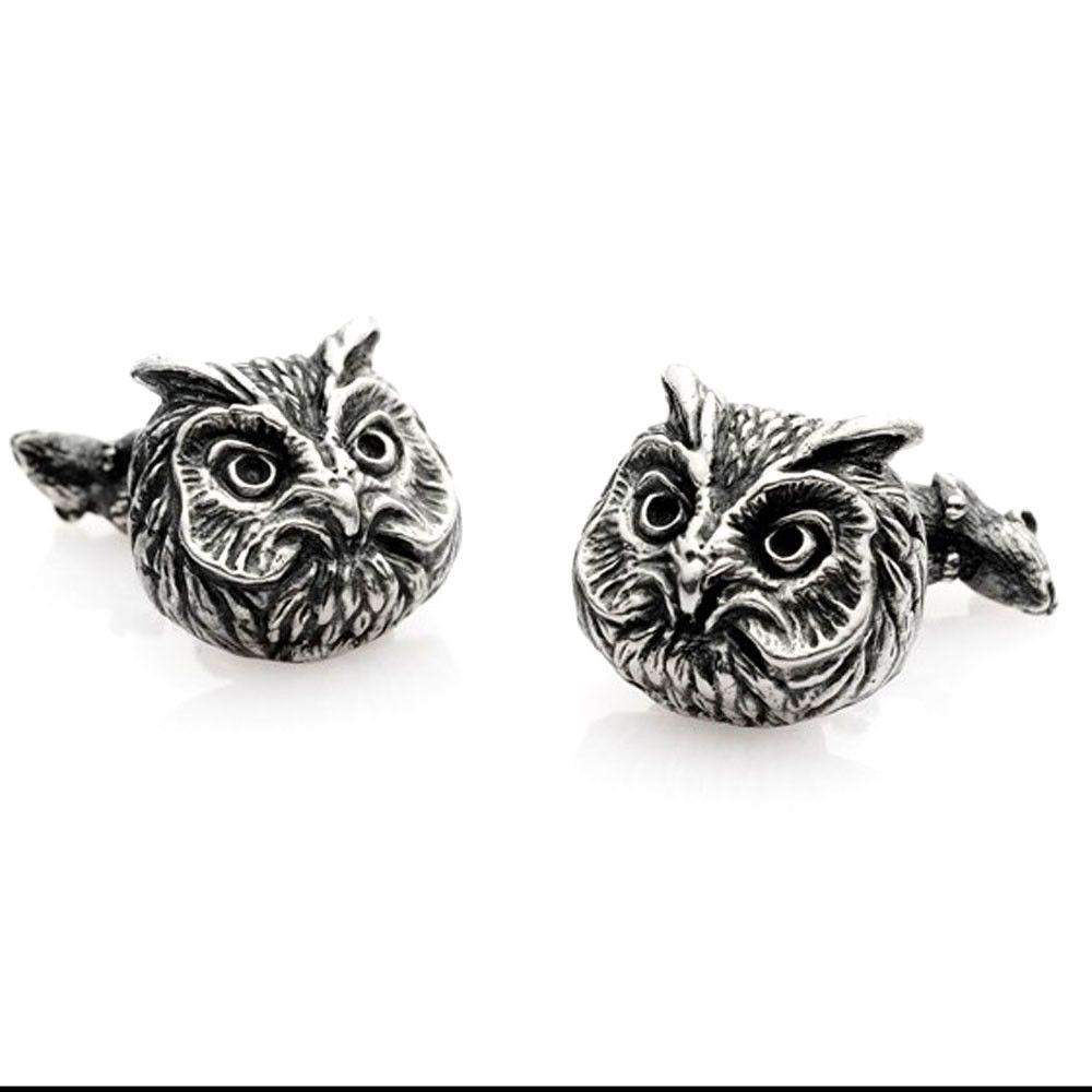 Owl & Rat Designer Cufflinks-Ogham Jewellery