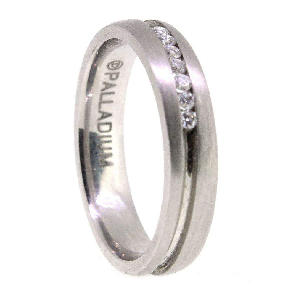 Palladium Diamond Wedding Ring PDWB087-Ogham Jewellery