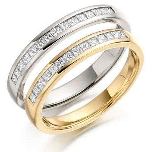 Princess Cut Diamond Half Eternity Ring 0.20ct - Various Metals Available - HET142-Ogham Jewellery