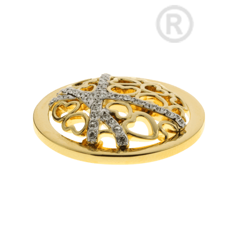 Quoins Healing Hearts Coin Medium -QMOA45MZ-Ogham Jewellery