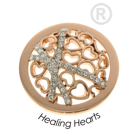 Quoins Healing Hearts Coin Medium -QMOA45MZ-Ogham Jewellery