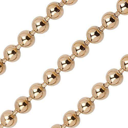 Quoins Yellow or Rose Gold Plated Ball Chain - Various Lengths - QK-S2-RG-Ogham Jewellery