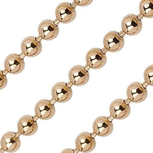 Quoins Yellow or Rose Gold Plated Ball Chain - Various Lengths - QK-S2-RG-Ogham Jewellery