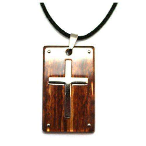 Resin & Stainless Steel Mens Cross-Ogham Jewellery