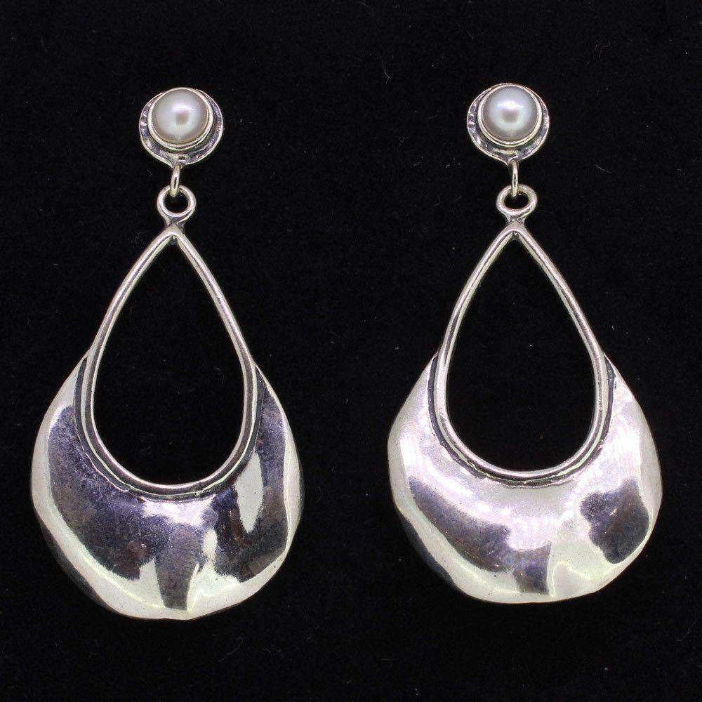 Shablool Designer Silver and Gemstone Earrings - E6325-Ogham Jewellery