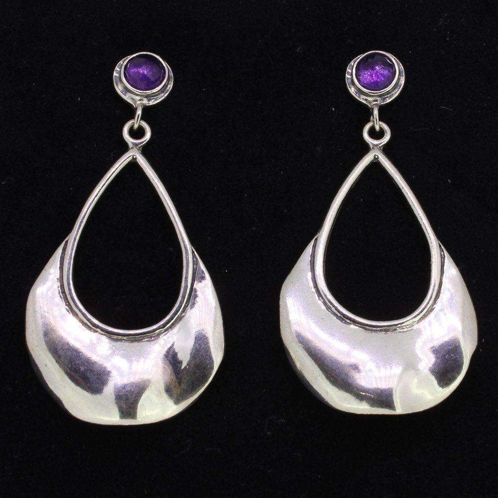 Shablool Designer Silver and Gemstone Earrings - E6325-Ogham Jewellery