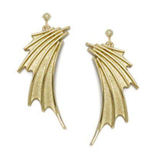 Sheila Fleet 9ct Gold Earrings - 'Cascade' EX150-Ogham Jewellery