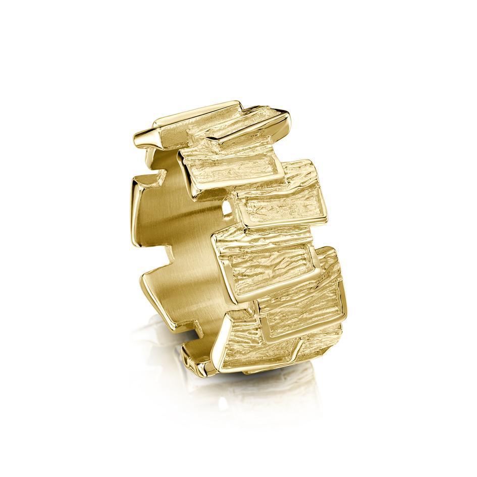 Sheila Fleet 9ct Gold Flagstone Ring - RX137 Sizes I-Q-Ogham Jewellery
