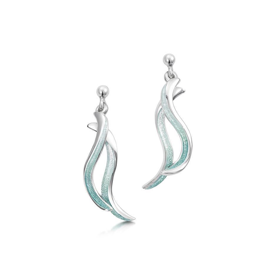Sheila Fleet Atlantic Swell Drop Earrings - EE170-Ogham Jewellery