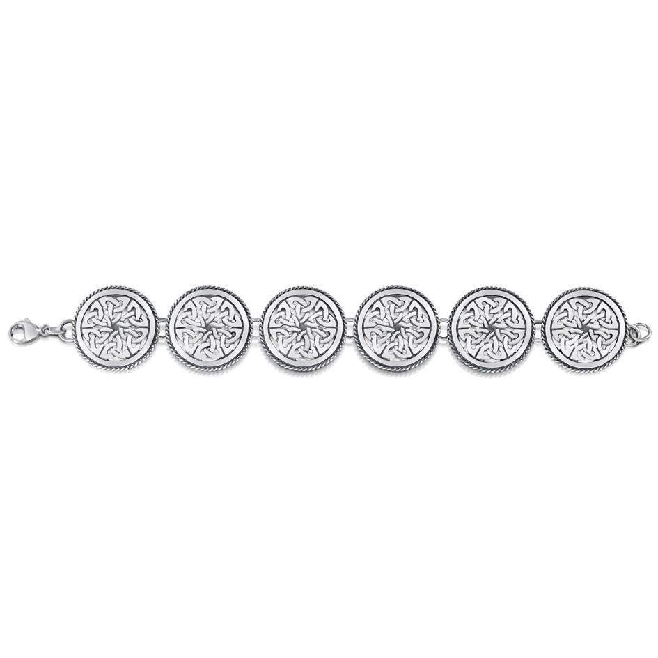 Sheila Fleet Book of Kells Silver Bracelet - BL12-Ogham Jewellery