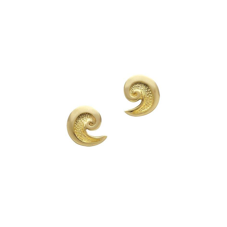 Sheila Fleet Breckon Gold Stud Earrings - E0146-Ogham Jewellery