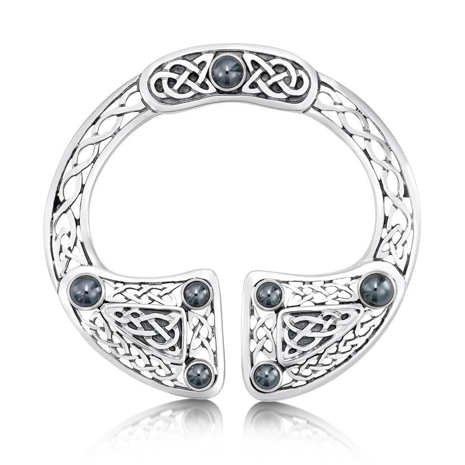 Sheila Fleet Celtic Brooch - SBX15-SIL-Ogham Jewellery