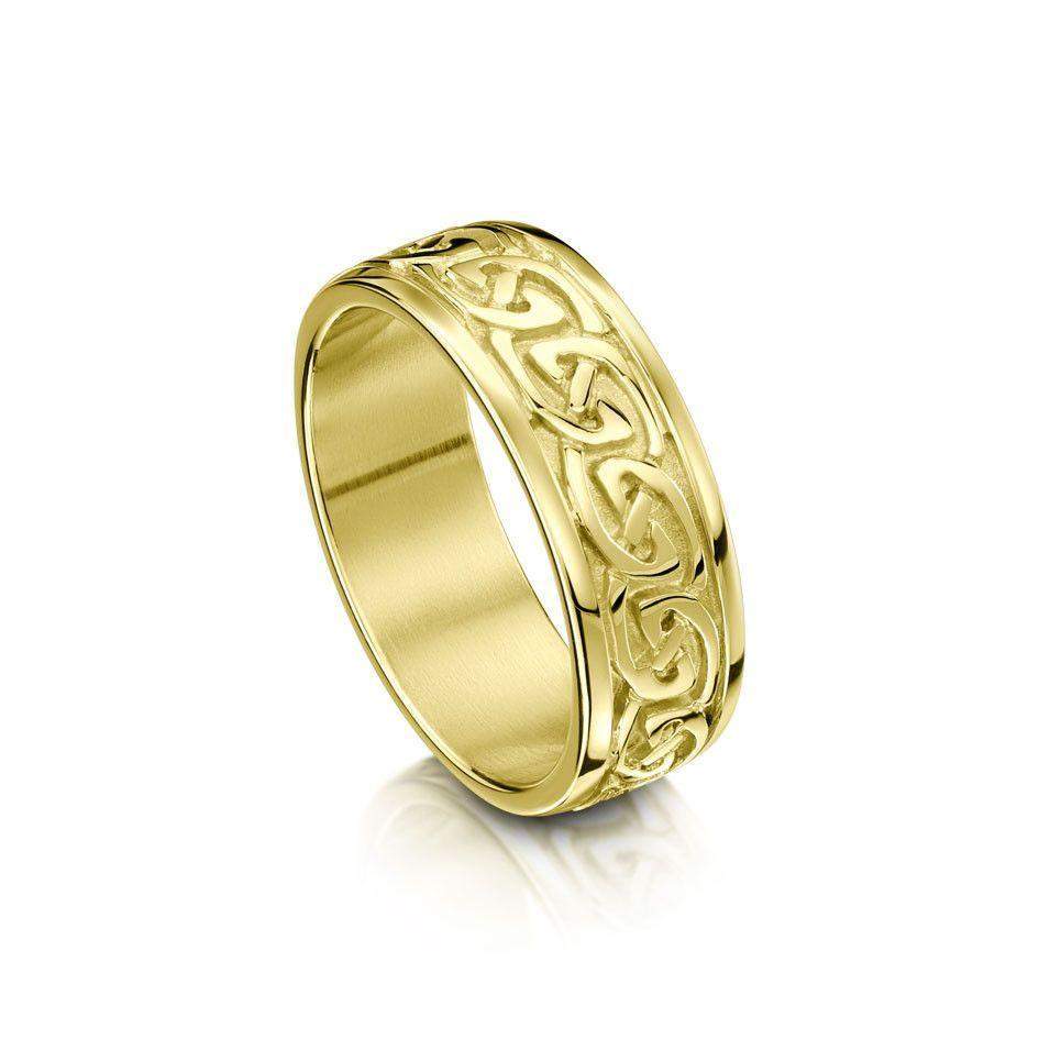 Sheila Fleet Celtic Knot Ring - Silver, Gold or Platinum - R23 - Size R-Z-Ogham Jewellery