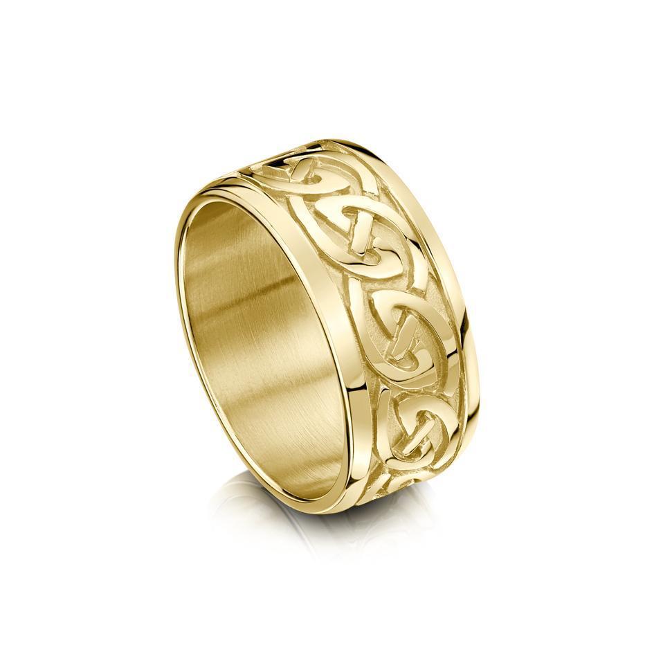 Sheila Fleet Celtic Knot Ring - Silver, Gold or Platinum - RX23 - Size R-Z-Ogham Jewellery