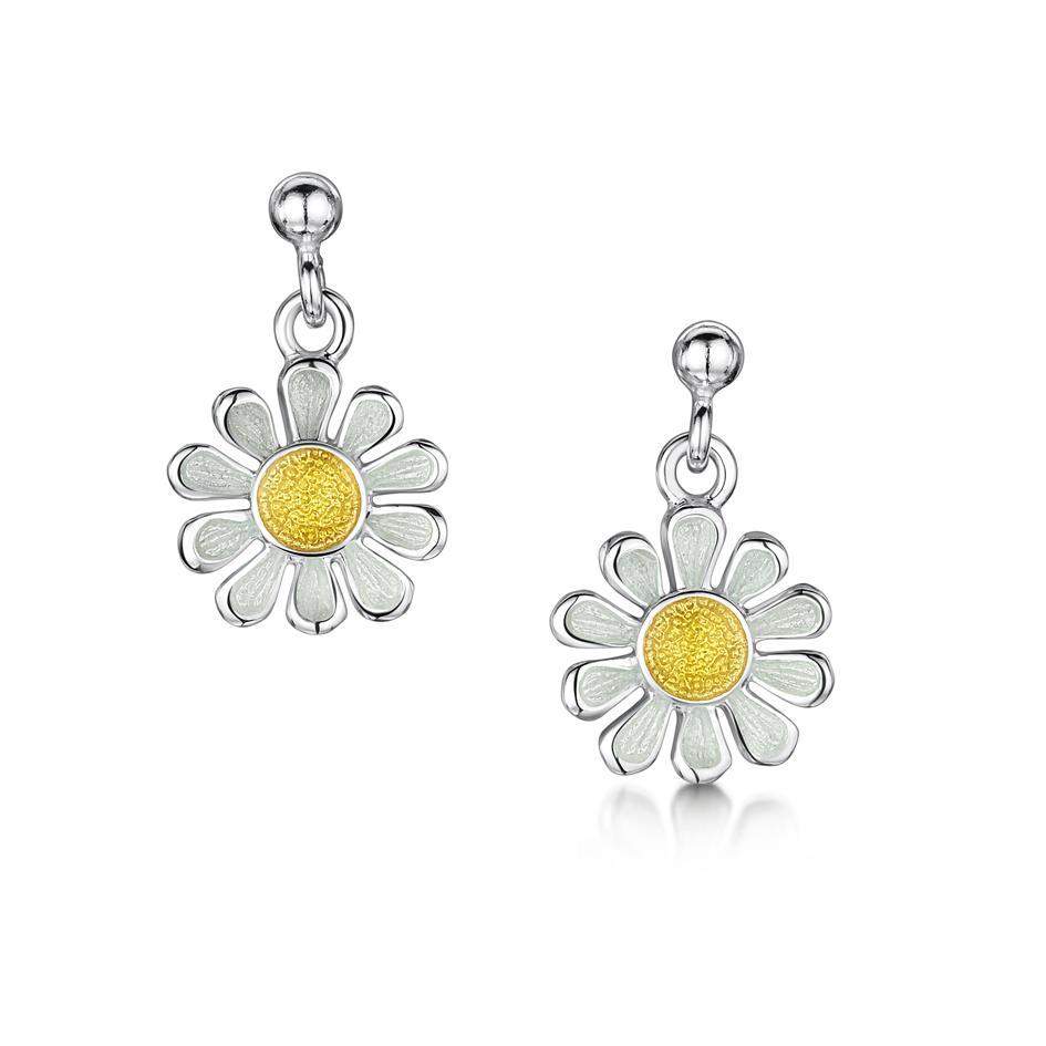 Sheila Fleet Daisies at Dawn Earrings - EEX234-Ogham Jewellery