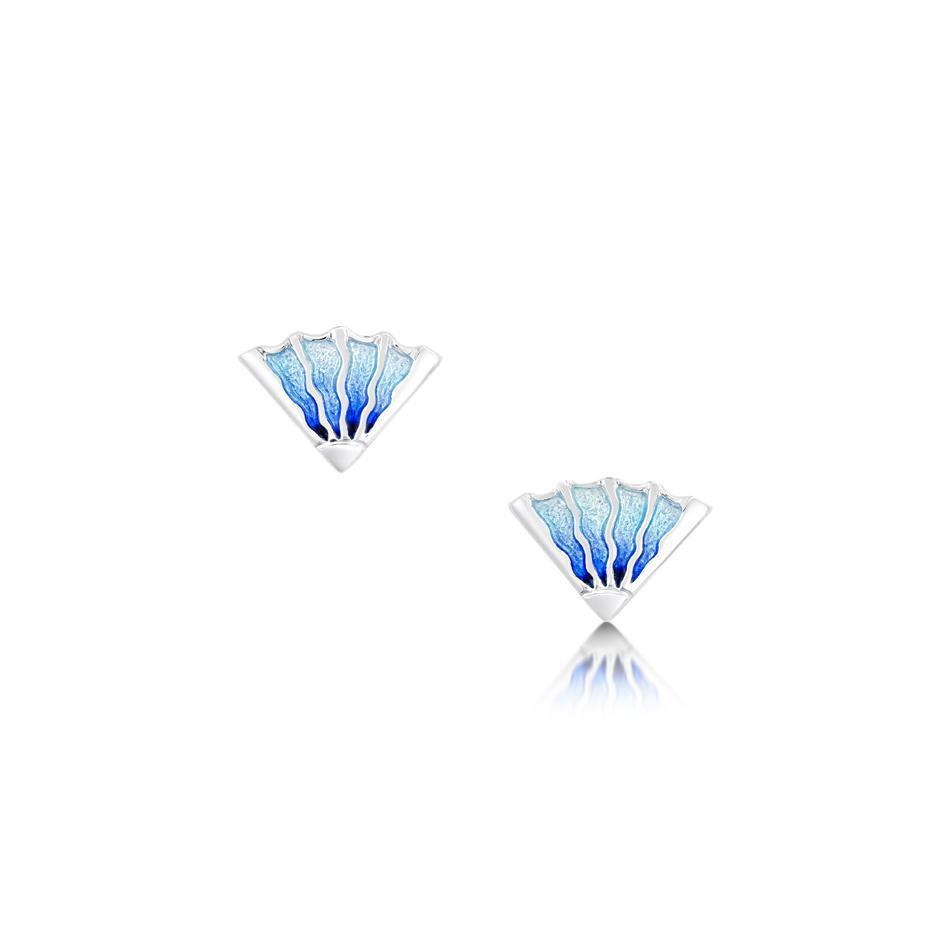 Sheila Fleet Enamel Ocean Stud Earrings - EE093-Ogham Jewellery