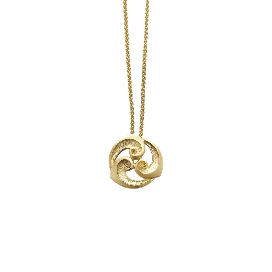 Sheila Fleet Gold Breckon Pendant - P146-Ogham Jewellery