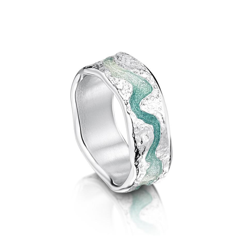 Sheila Fleet Lava Stream Ring - ERX218-Ogham Jewellery