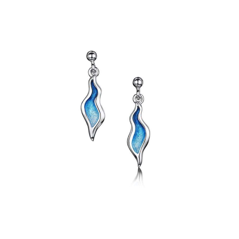 Sheila Fleet River Ripples Enamel Earrings - EE087-Ogham Jewellery