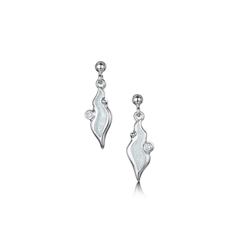 Sheila Fleet River Ripples Enamel Earrings - ESE088-Ogham Jewellery