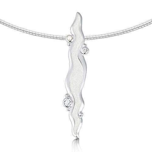 Sheila Fleet River Ripples Enamel Necklace ESMN88-Ogham Jewellery