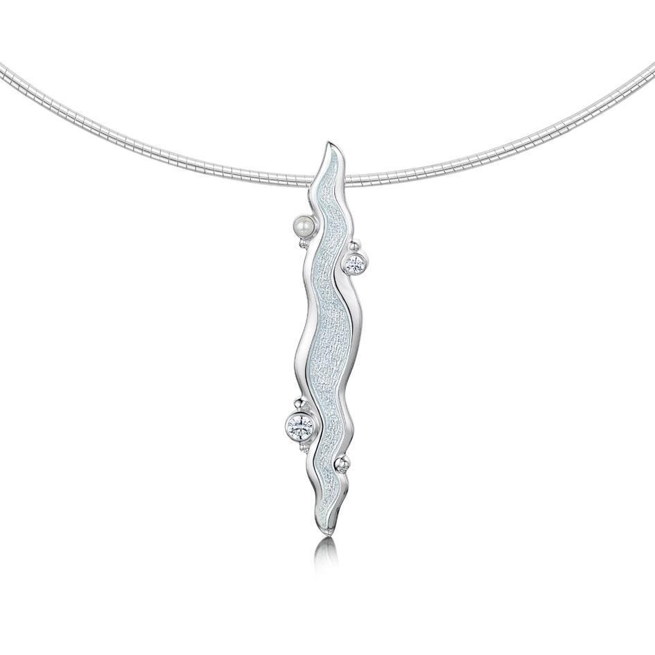 Sheila Fleet River Ripples Enamel Necklace - ESMN88-Ogham Jewellery