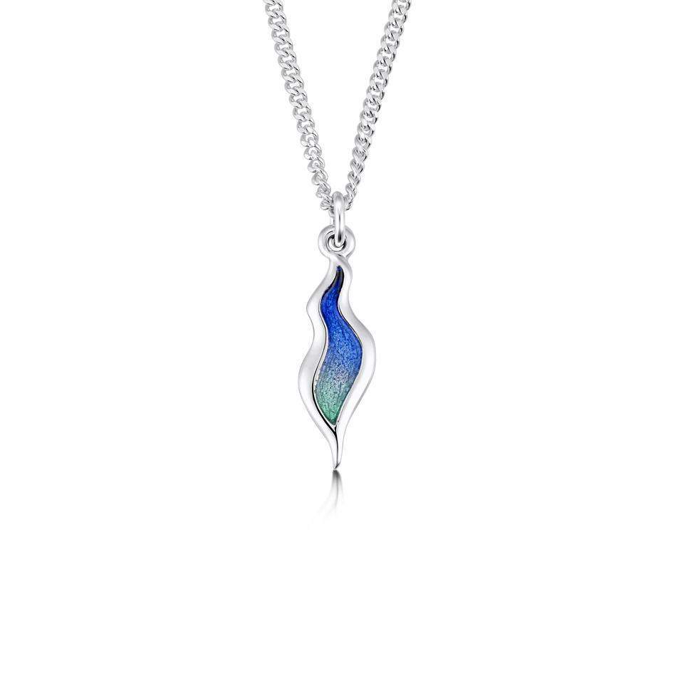 Sheila Fleet River Ripples Enamel Pendant - EP087-Ogham Jewellery