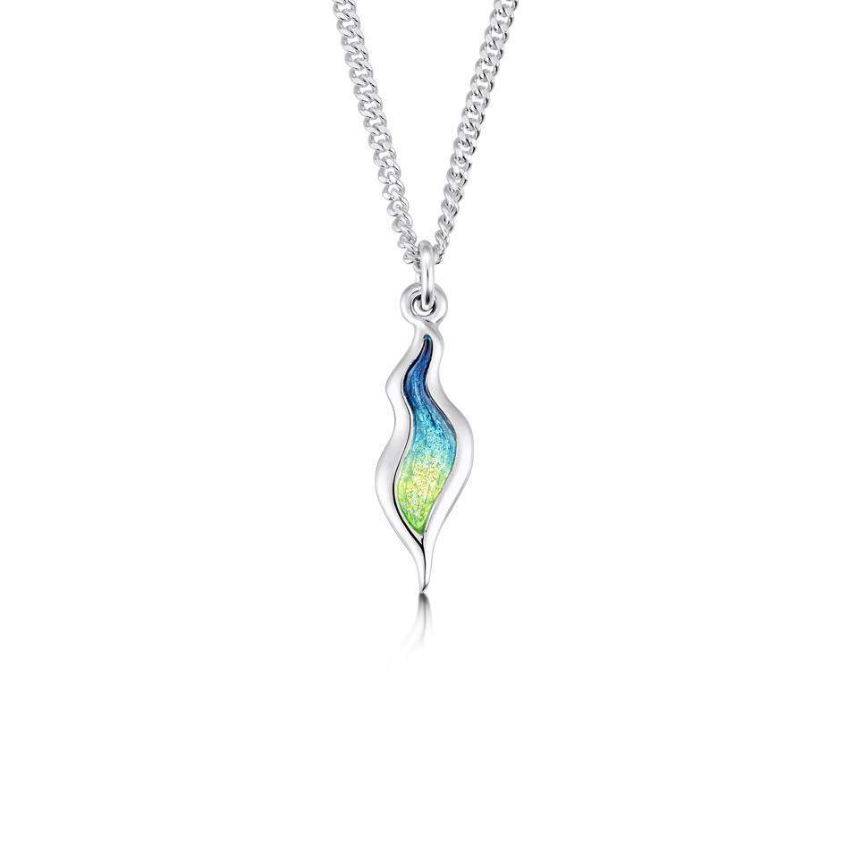 Sheila Fleet River Ripples Enamel Pendant - EP087-Ogham Jewellery